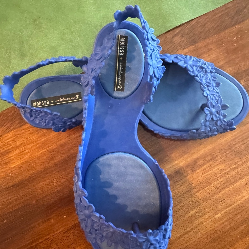 Melissa Women's Vibrant Blue Floral Sandals